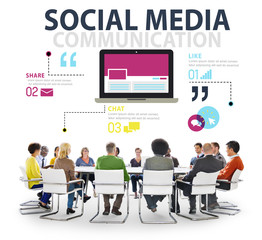 Social Media Social Networking Technology Connection Concept