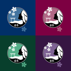 Beautiful girl with Japanese characters that say 