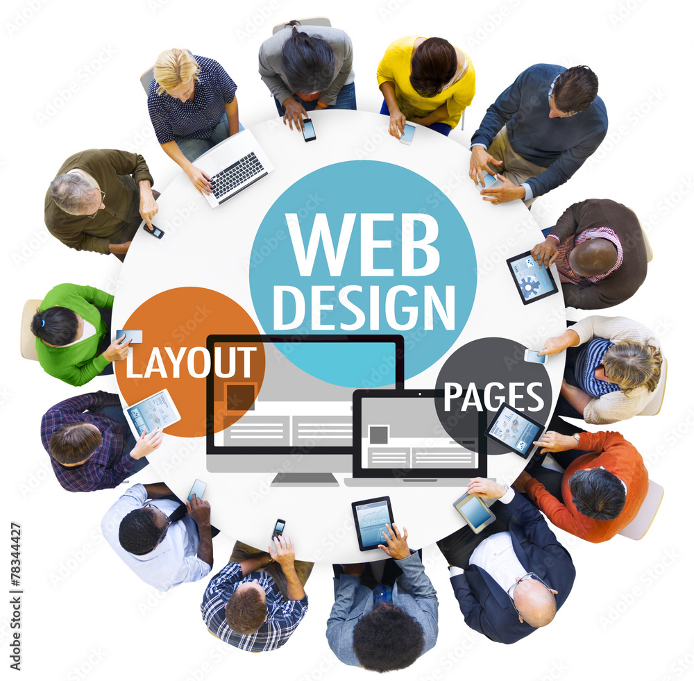 Poster web design content creative website responsive concept