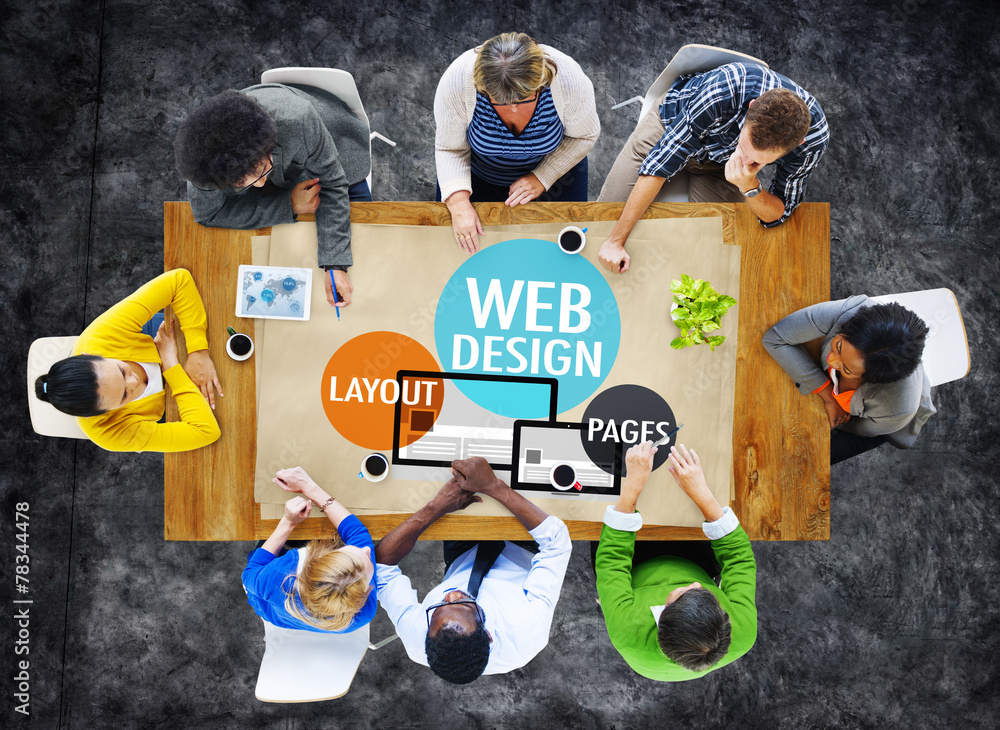 Poster web design content creative website responsive concept