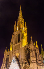 Fototapeta na wymiar View of Saint Epvre basilica in Nancy at night - France, Lorrain