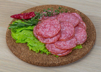 Sliced salami