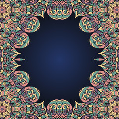 Arabian style ornamental frame for text.