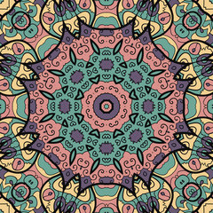 Seamless floral mandala