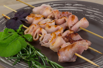 Grilled squid