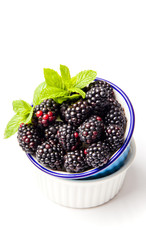 ripe blueberries in bowl
