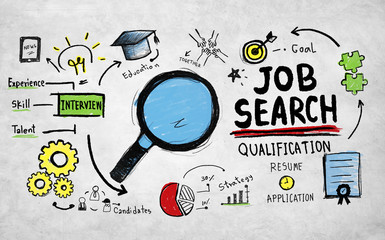 Job Search Qualification Searching Application Concept