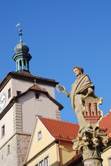 Weißer Turm Seelbrunnen Minerva 91541 Rothenburg ob der Tauber