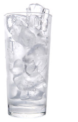 Ice cube in glass