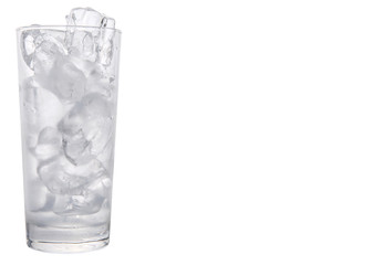 Ice cube in glass