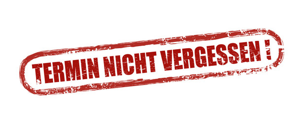 termin nicht vergessen button rot 1802