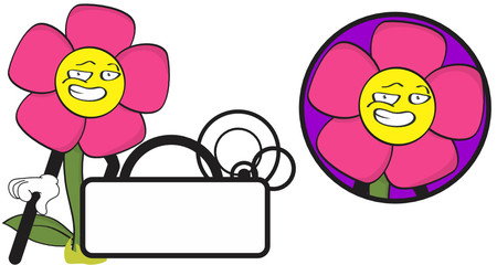flower funny cartoon expression copyspace4