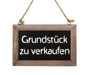Grundstück zu verkaufen Aushang