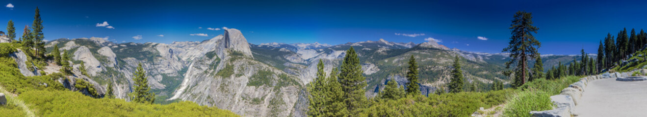 Yosemite National Park Panoramic View Taken From Glacier Point