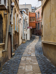 Fototapeta na wymiar Alley at Inner City of Baku
