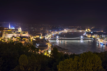 Budapest at night - Panorama