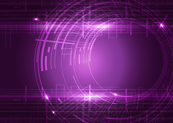 Abstract Technology Purple Background