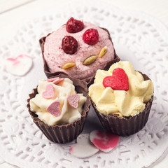 Chocolate candy on a paper napkin