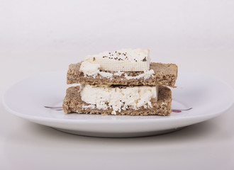 Sandwich with white cheese