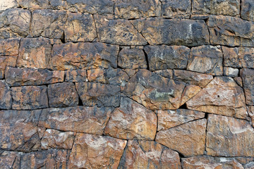 Stone wall in brown shades