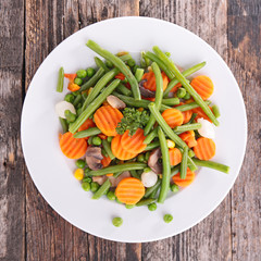 plate of vegetable