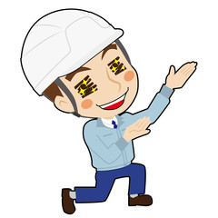 崇拝する現場作業員