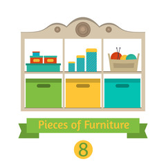 object Vintage wall shelf with things