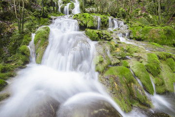 Waterfalls at Entzia mountain range (Spain)
