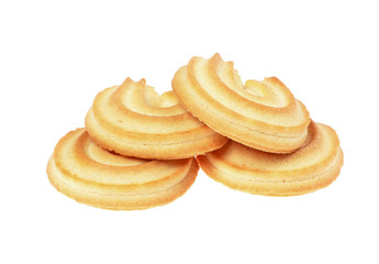 butter cookies,homemade biscuits, isolated