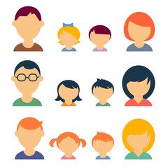 family vector icons