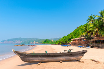 Cola Beach in South Goa, very beautiful beach - obrazy, fototapety, plakaty