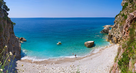 The hidden Fenix Beach, Petrovac, Montenegro