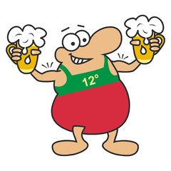 man and beer