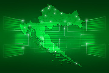 Croatia Map World map News Communication green