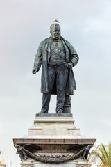 Naklejka premium Camillo Benso di Cavour monument on Piazza Cavour.