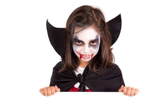 Girl In Halloween Vampire Costume