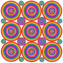 Floral psychodelic targets background