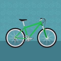 Fototapeta premium vector colorful bicycles of various types