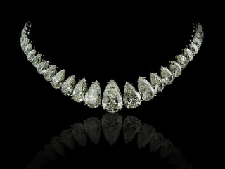 Pear Diamonds Necklace