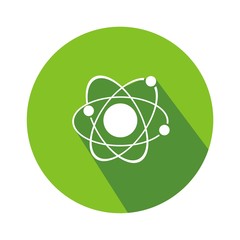 Icono átomo verde sombra
