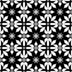 Black and white seamless pattern, abstract background.