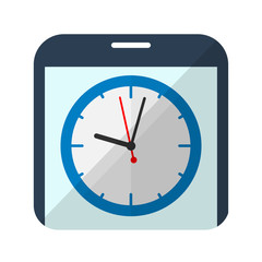 Icono reloj en smartphone