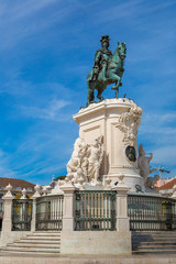 Fototapeta na wymiar Statue of King Jose I in Lisbon