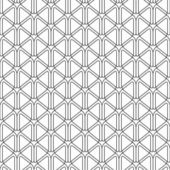 Black and white geometric seamless pattern with line.