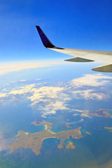 Fototapeta premium view from the airplane window