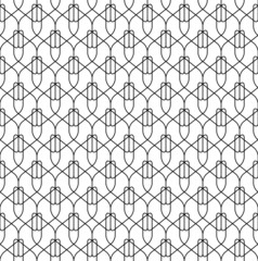 Fototapeta premium Black and white geometric seamless pattern modern stylish.