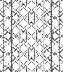 Black and white geometric seamless pattern modern stylish.