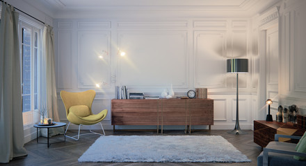 Lesezimmer in Altbauwohnung © Christian Hillebrand