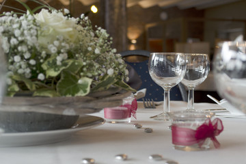 Table de fête à un mariage