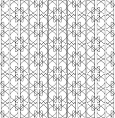 Fototapeta premium Black and white geometric seamless pattern modern stylish.